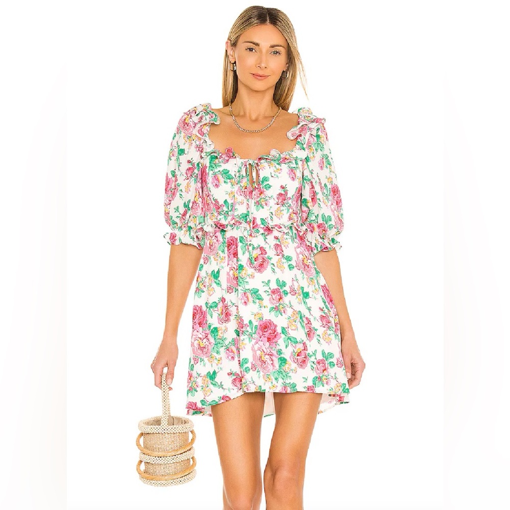 For Love and Lemons Imogen Mini Dress Ivory